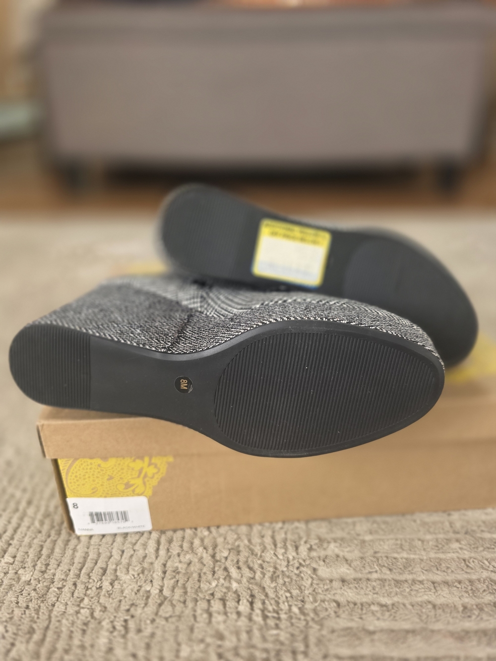 Mix NO. 6 Black and Gray Tweed Slip-On Booties - Picture 6 of 8